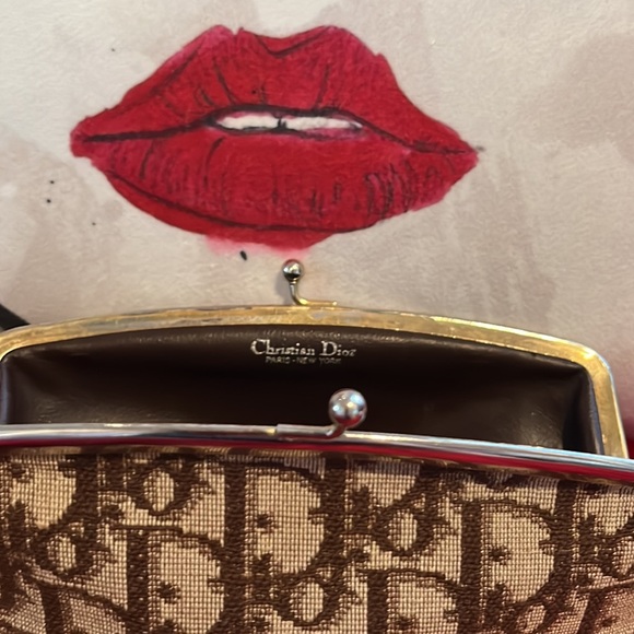 Rare Vtg Christian Dior 80’s Brown Trotter Monogram Small Clutch Bag - Picture 7 of 15